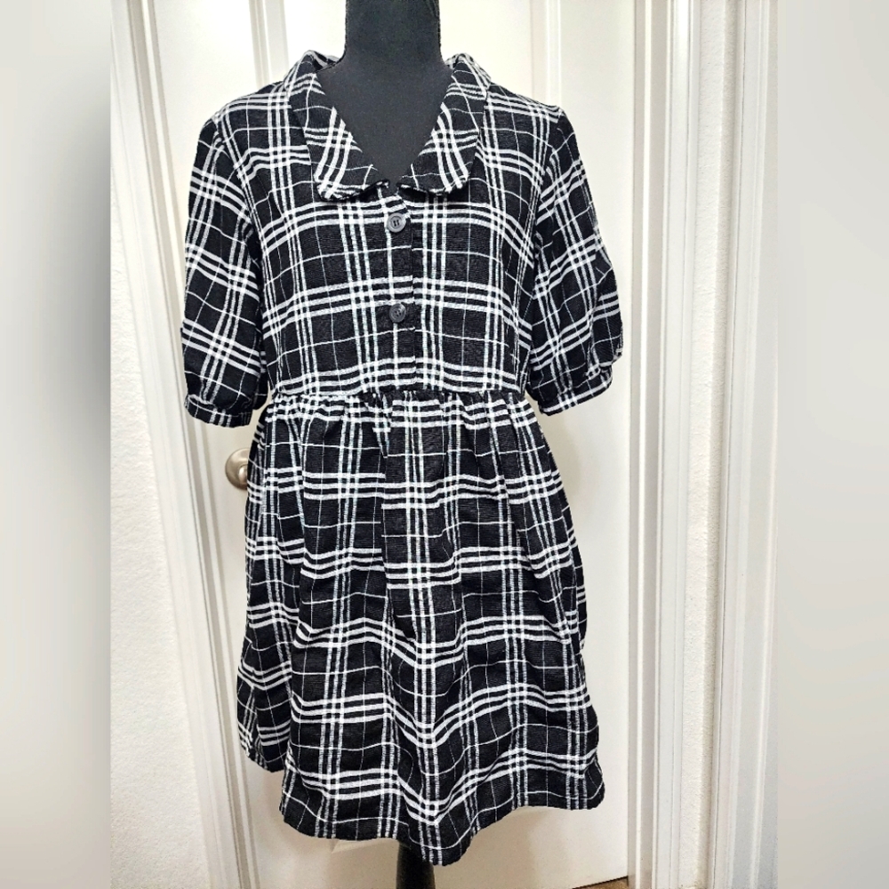 Baby Doll Plaid Dress